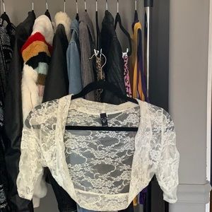 Windsor cropped lace cardigan